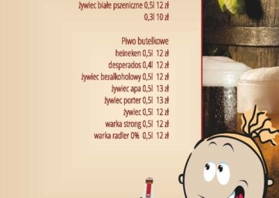 menu Restauracja Karpacz - piwa