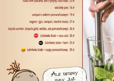 menu Restauracja Karpacz - drinki