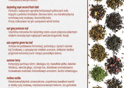 menu - herbaty